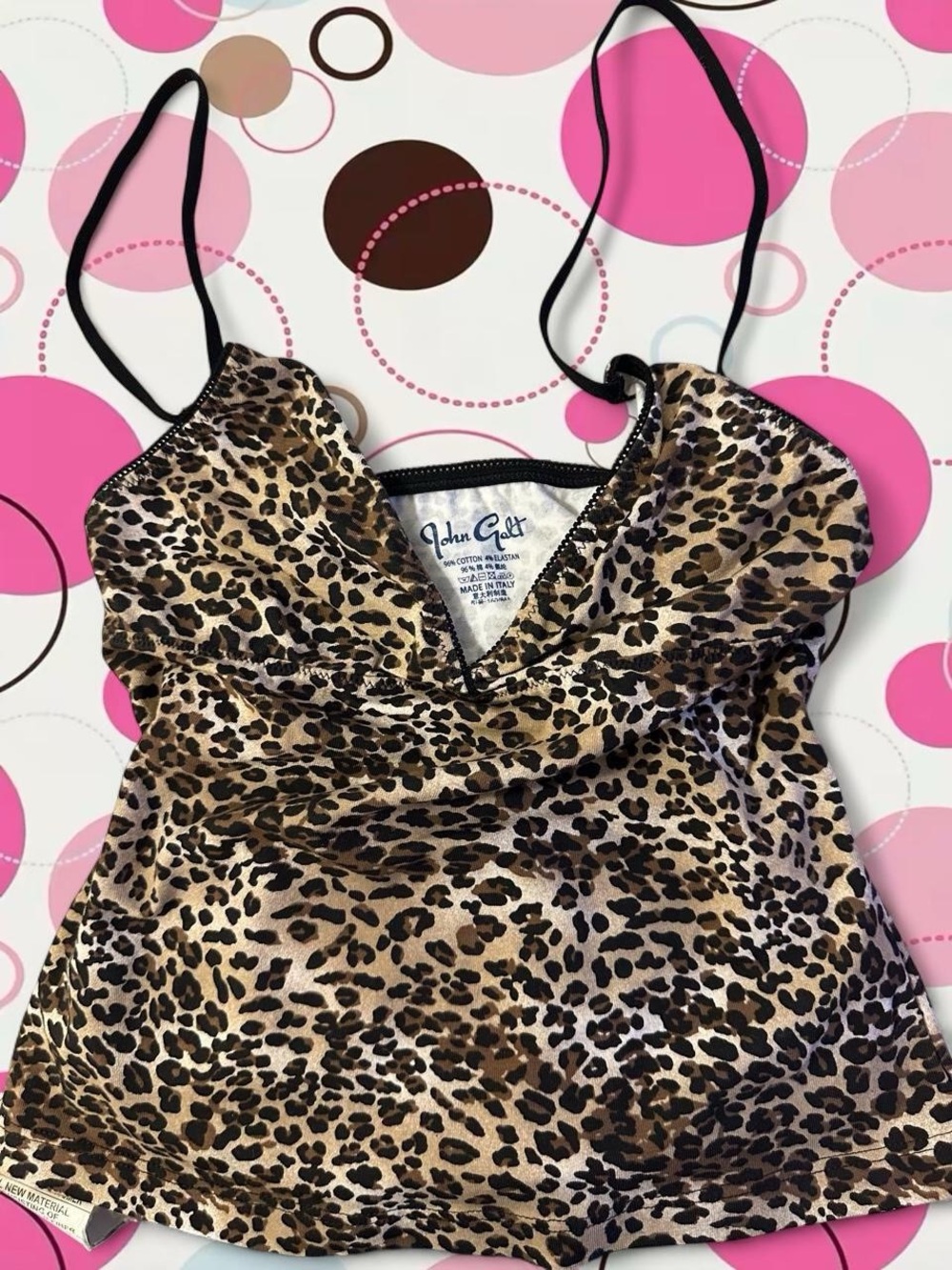 Brandy Melville Leopard Print top in Tan and Black